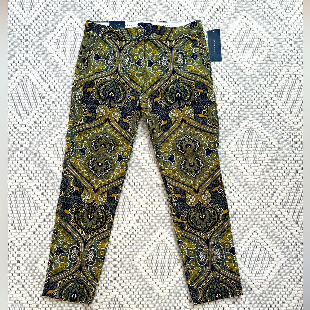 Tommy Hilfiger paisley pattern trouser ankle pants